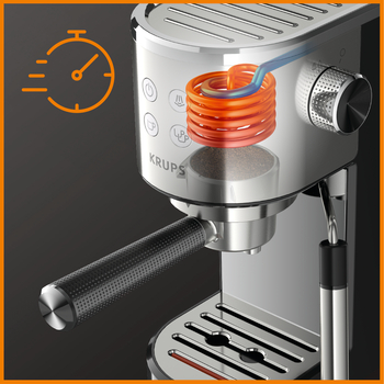 KRUPS XP442С11 VIRTUOSO Home Espresso Machine - Latte Macchiato 
